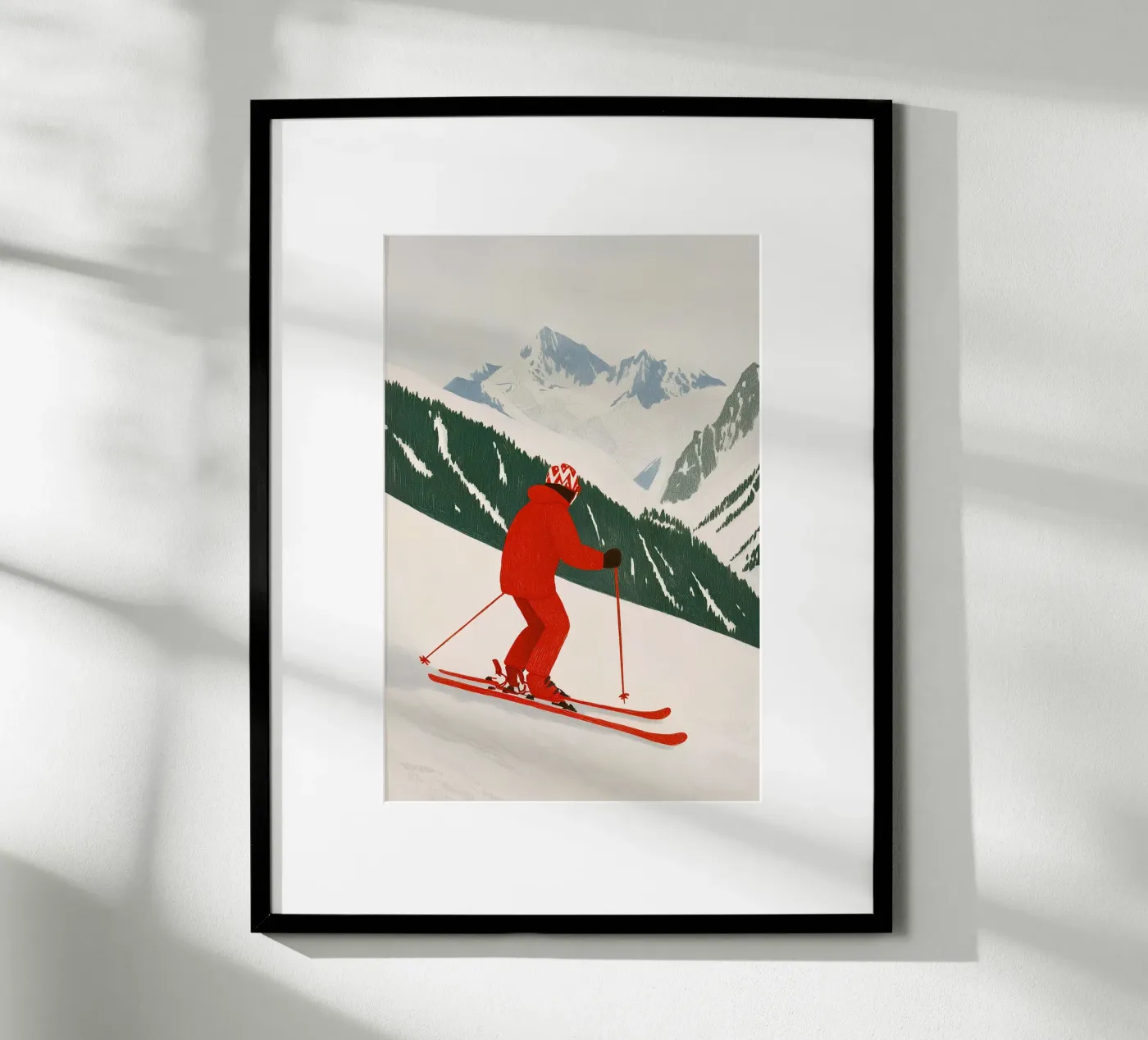 Skiër poster van Curious Canvas