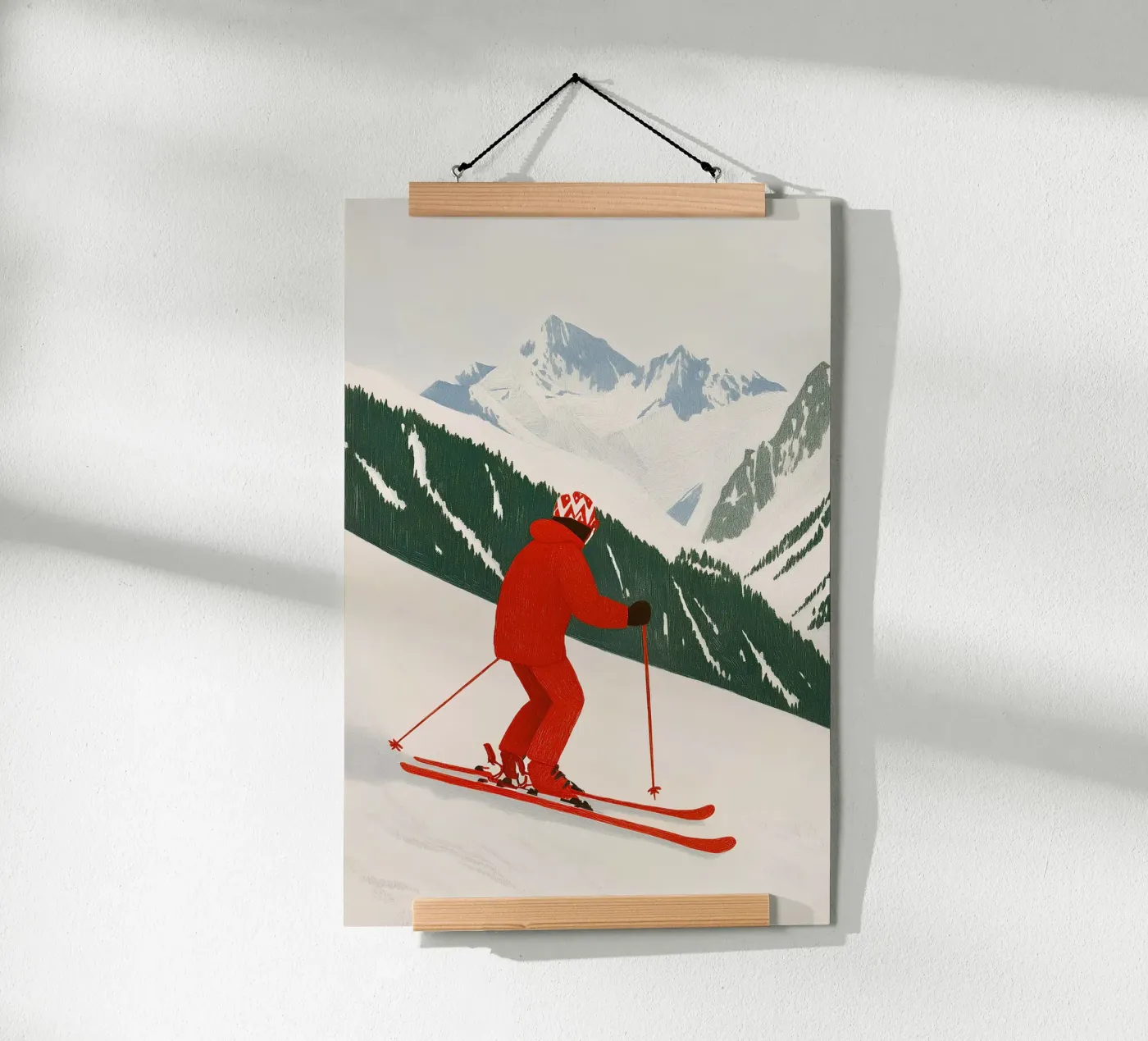 Skier poster by Curious Canvas