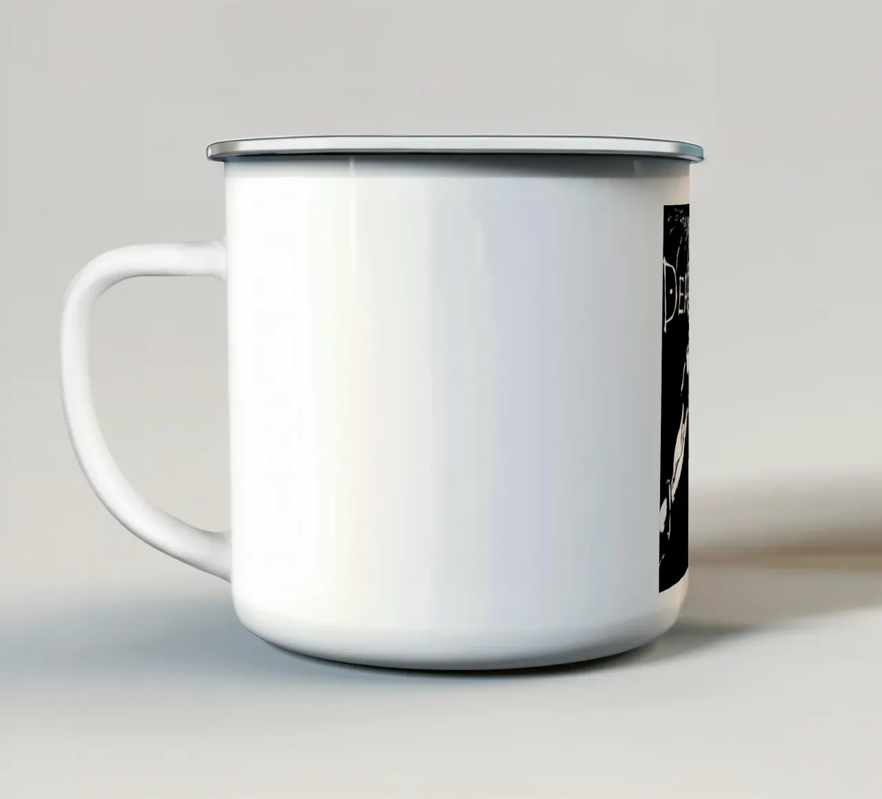 La nota sulla morte nera tazza in smalto da igoshdesigns