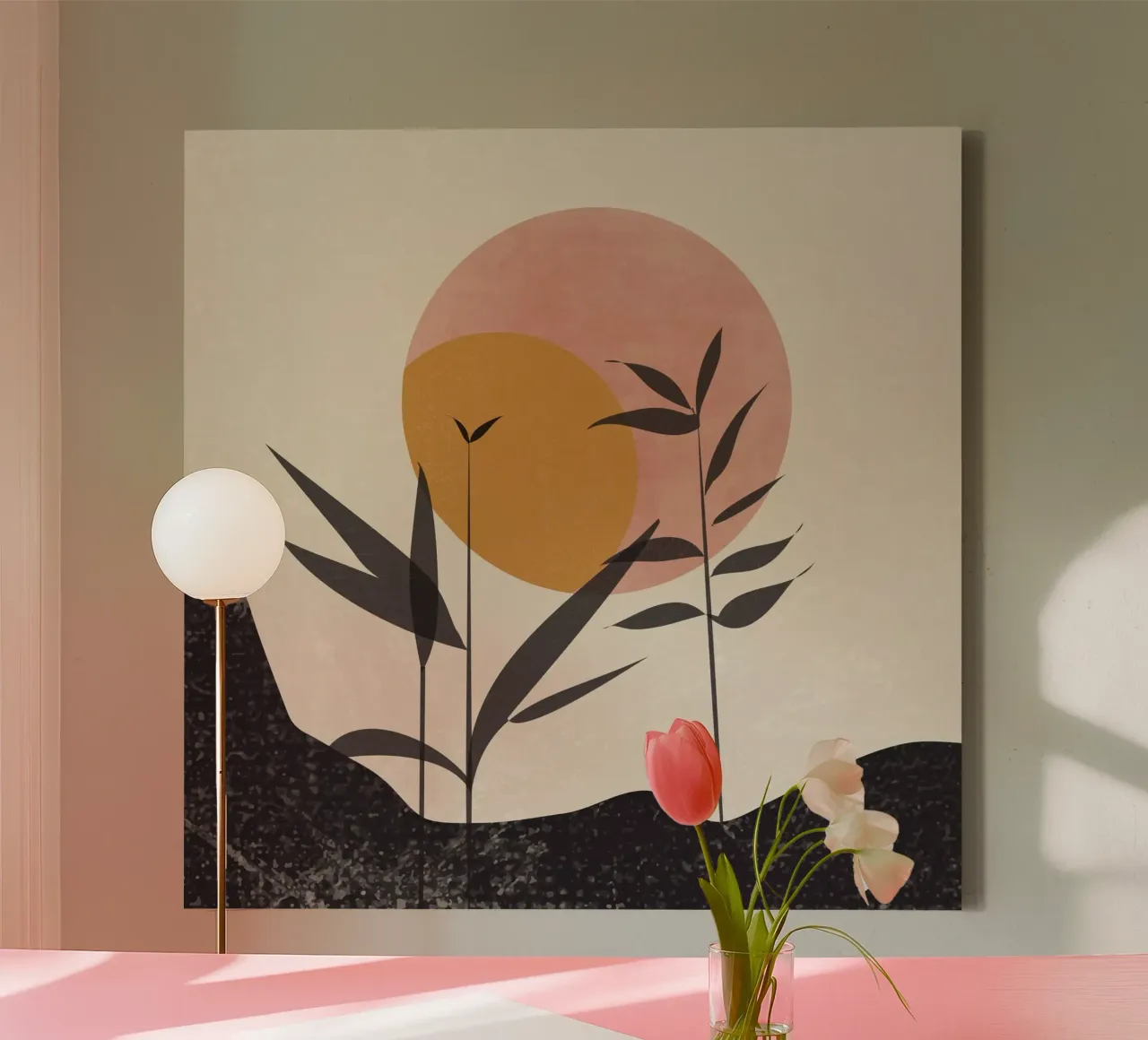 Vegetazione minima tela con Cornice a cassetta da LaylaOzHome
