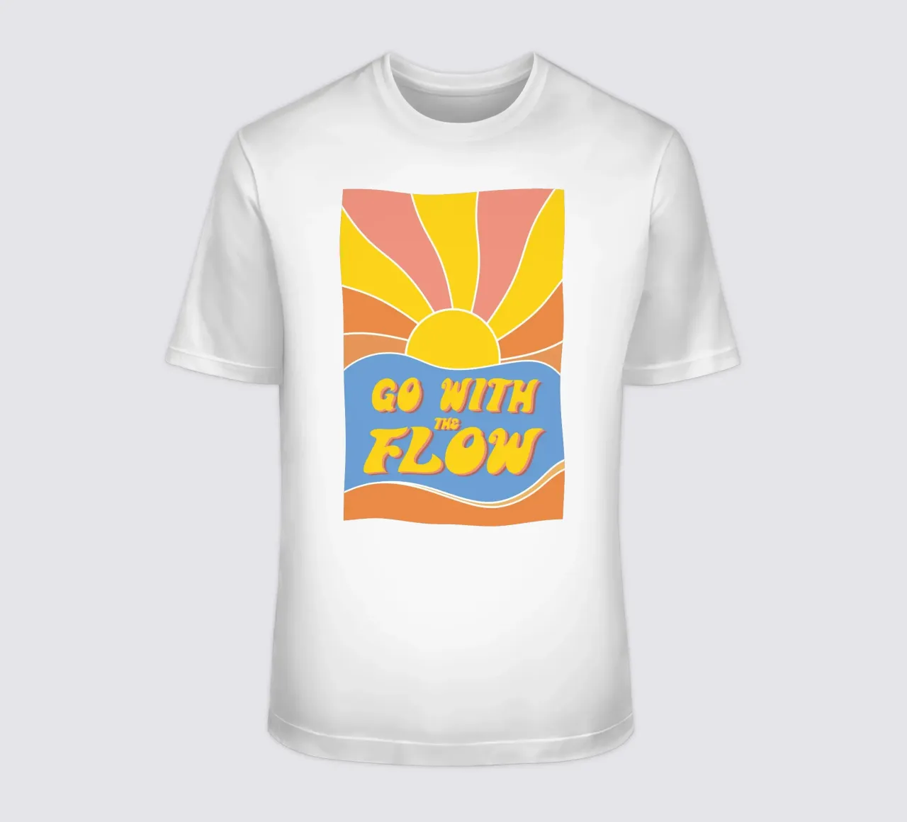 Grow With The Flow - Retro 70s Vibes t-shirt da pierosvisuals