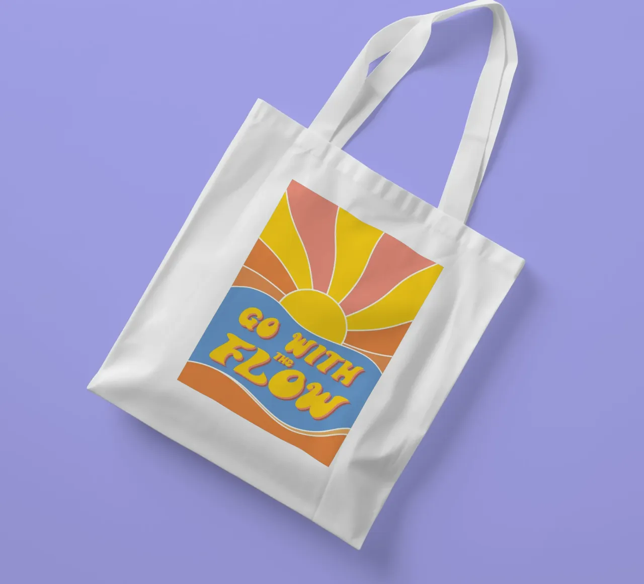 Grow With The Flow - Retro 70s Vibes borsa in juta da pierosvisuals