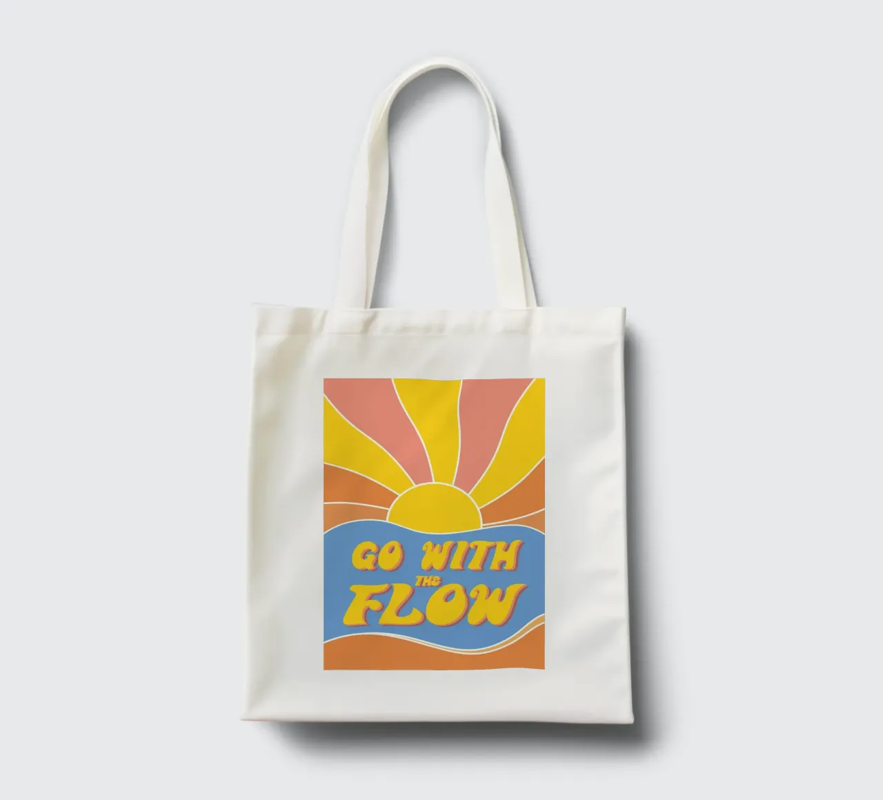 Grow With The Flow - Retro 70s Vibes borsa in juta da pierosvisuals
