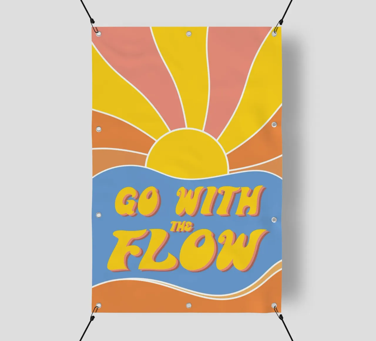 Grow With The Flow - Retro 70s Vibes telo in pvc da pierosvisuals