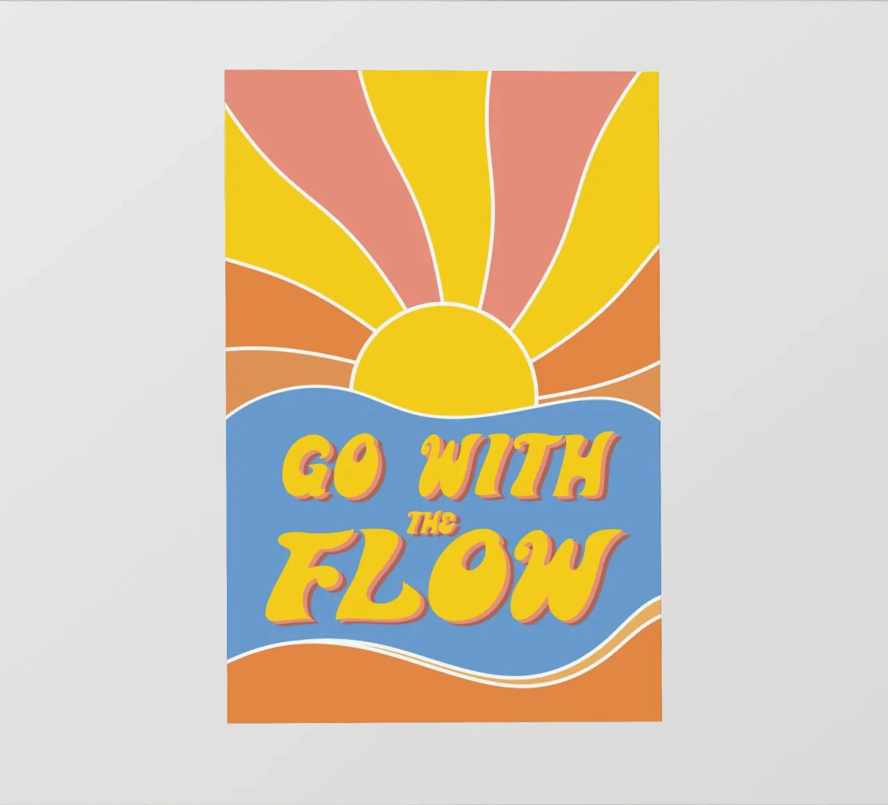 Grow With The Flow - Retro 70s Vibes telo in pvc da pierosvisuals