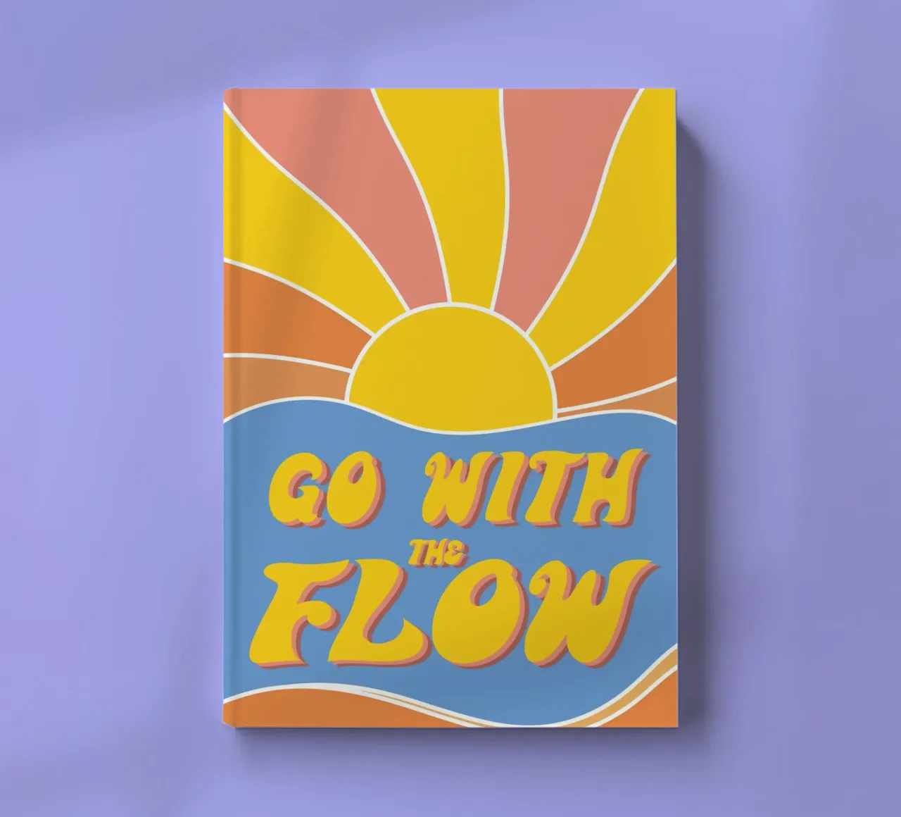 Grow With The Flow - Retro 70s Vibes notitieboek van pierosvisuals