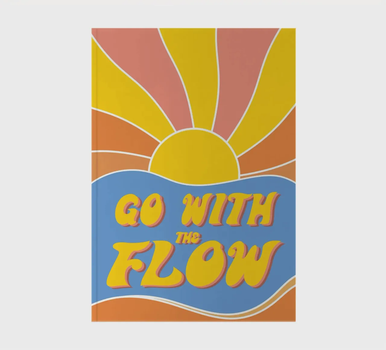 Grow With The Flow - Retro 70s Vibes notitieboek van pierosvisuals
