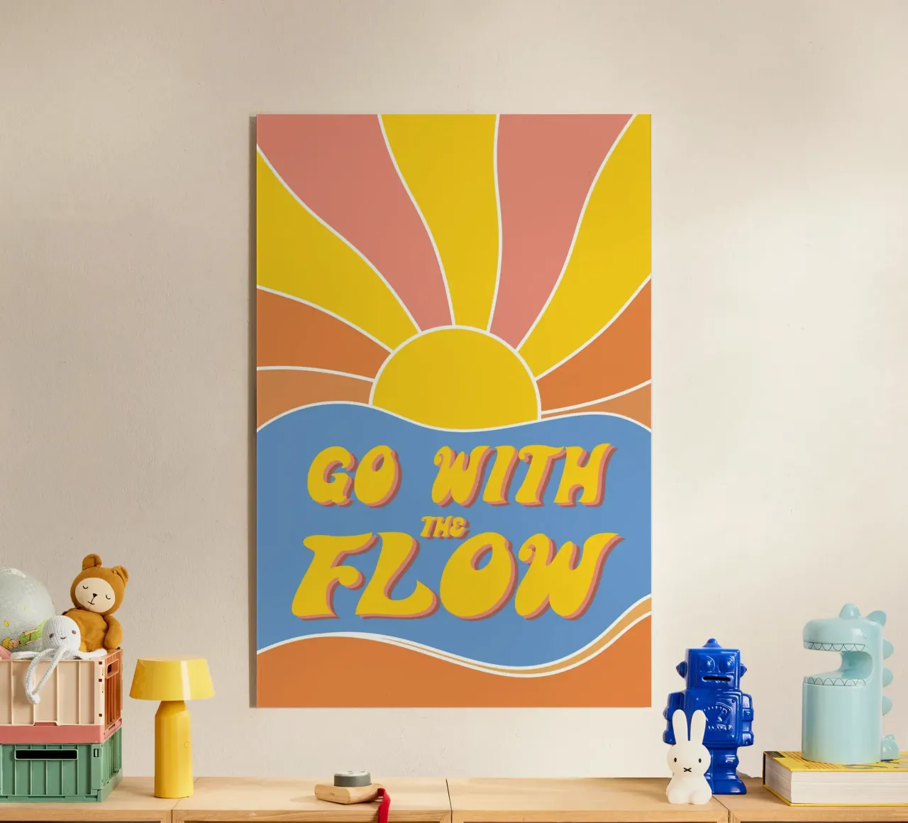 Grow With The Flow - Retro 70s Vibes plexiglass da pierosvisuals