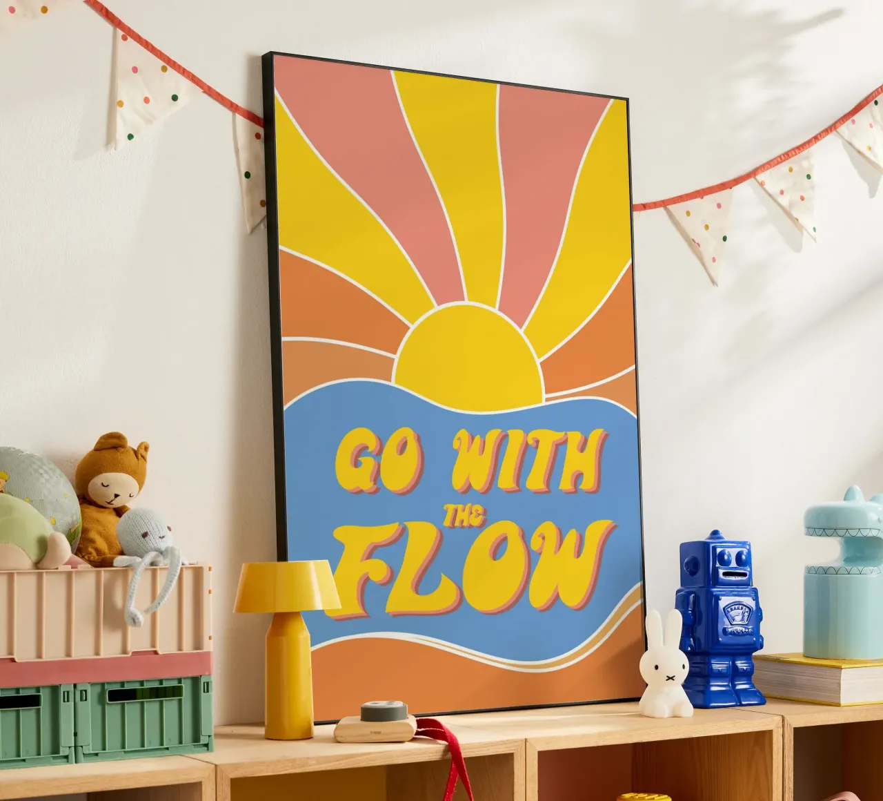 Grow With The Flow - Retro 70s Vibes alluminio dibond da pierosvisuals