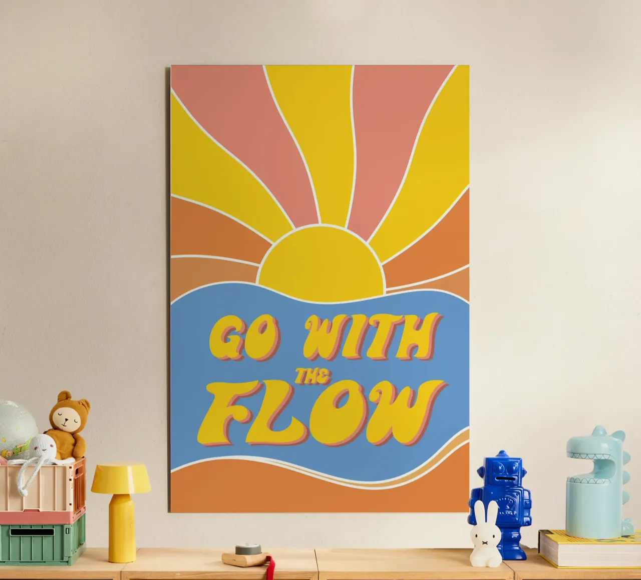 Grow With The Flow - Retro 70s Vibes alluminio dibond da pierosvisuals
