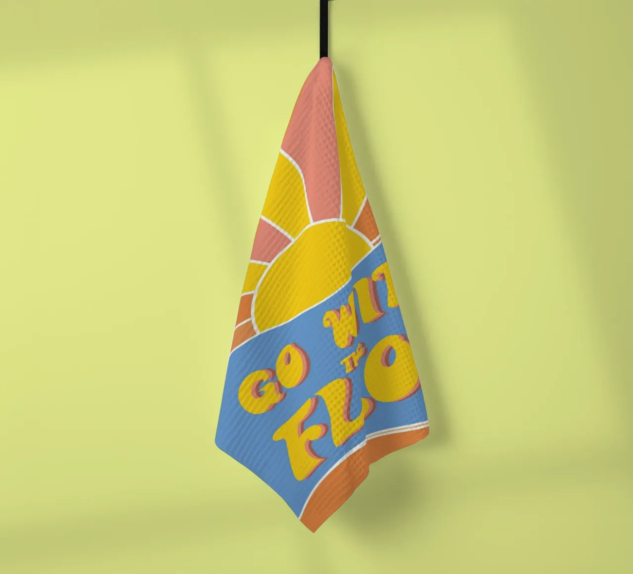 Grow With The Flow - Retro 70s Vibes torchon de pierosvisuals