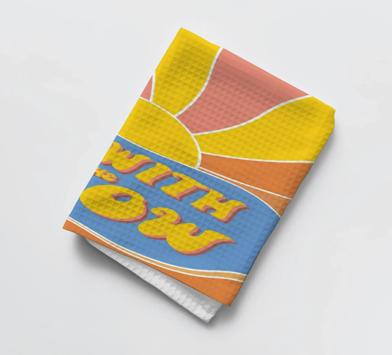 Grow With The Flow - Retro 70s Vibes torchon de pierosvisuals