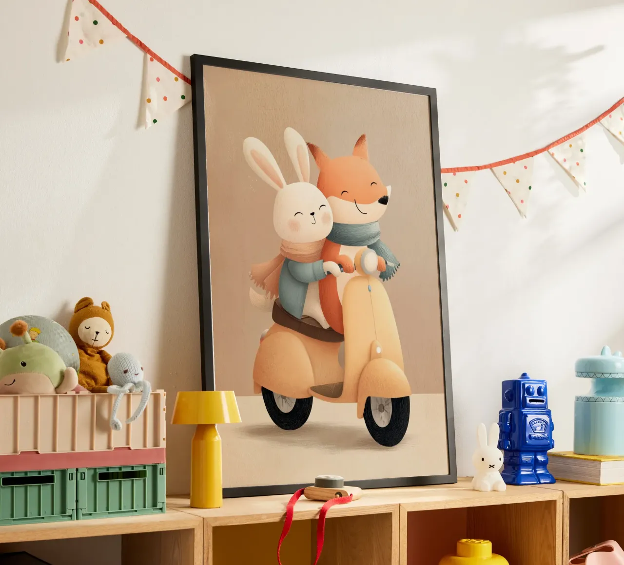 Love on the Go poster con telaio in alluminio da Kiara