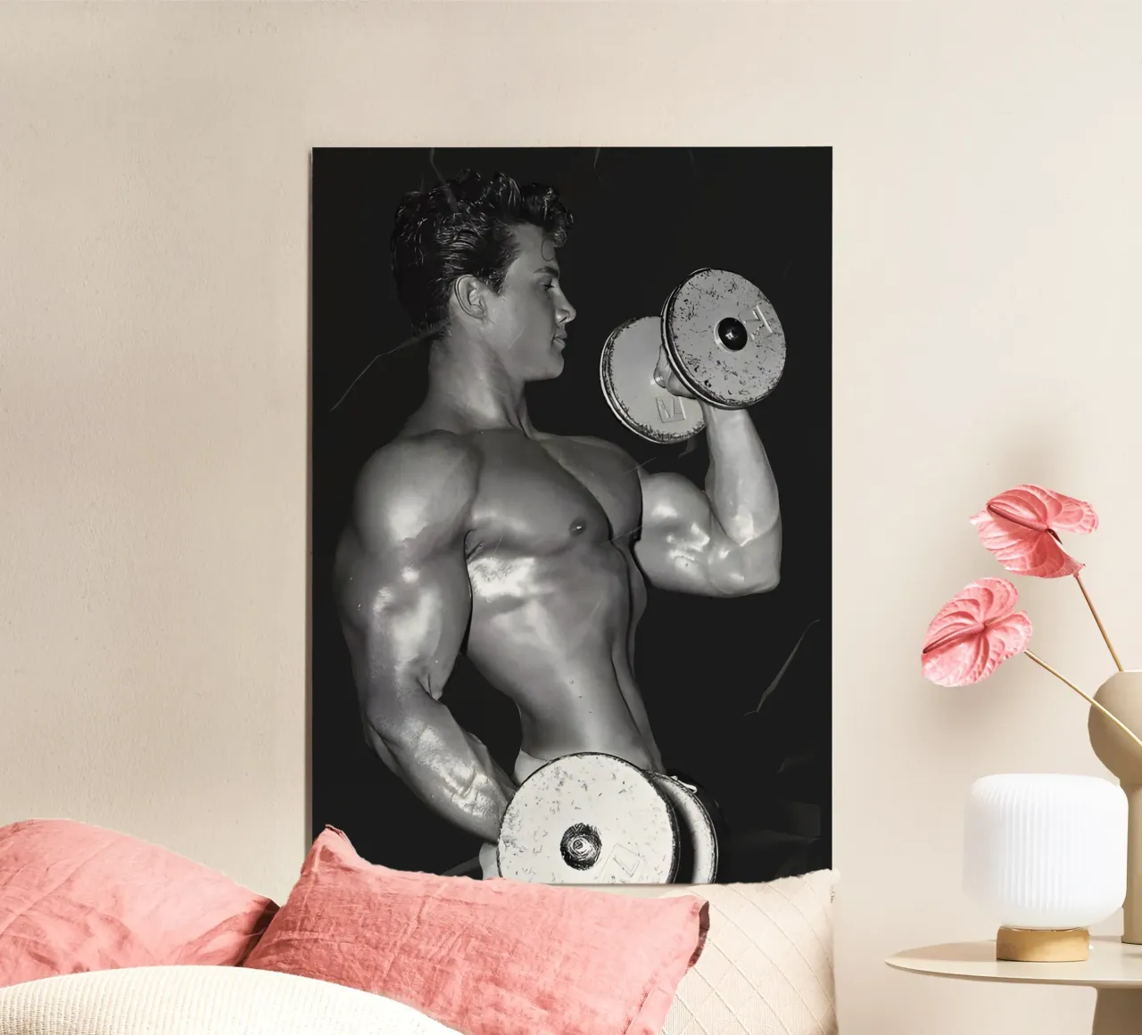 Steve Reeves alluminio dibond da Low poly art