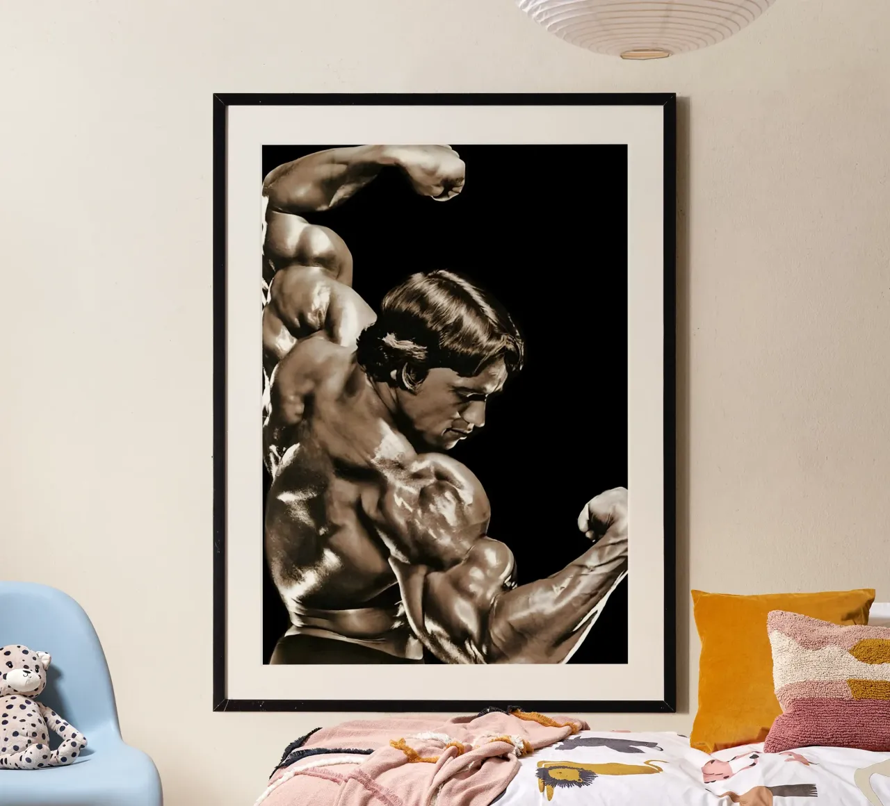 Arnold Schwarzenegger poster da Low poly art