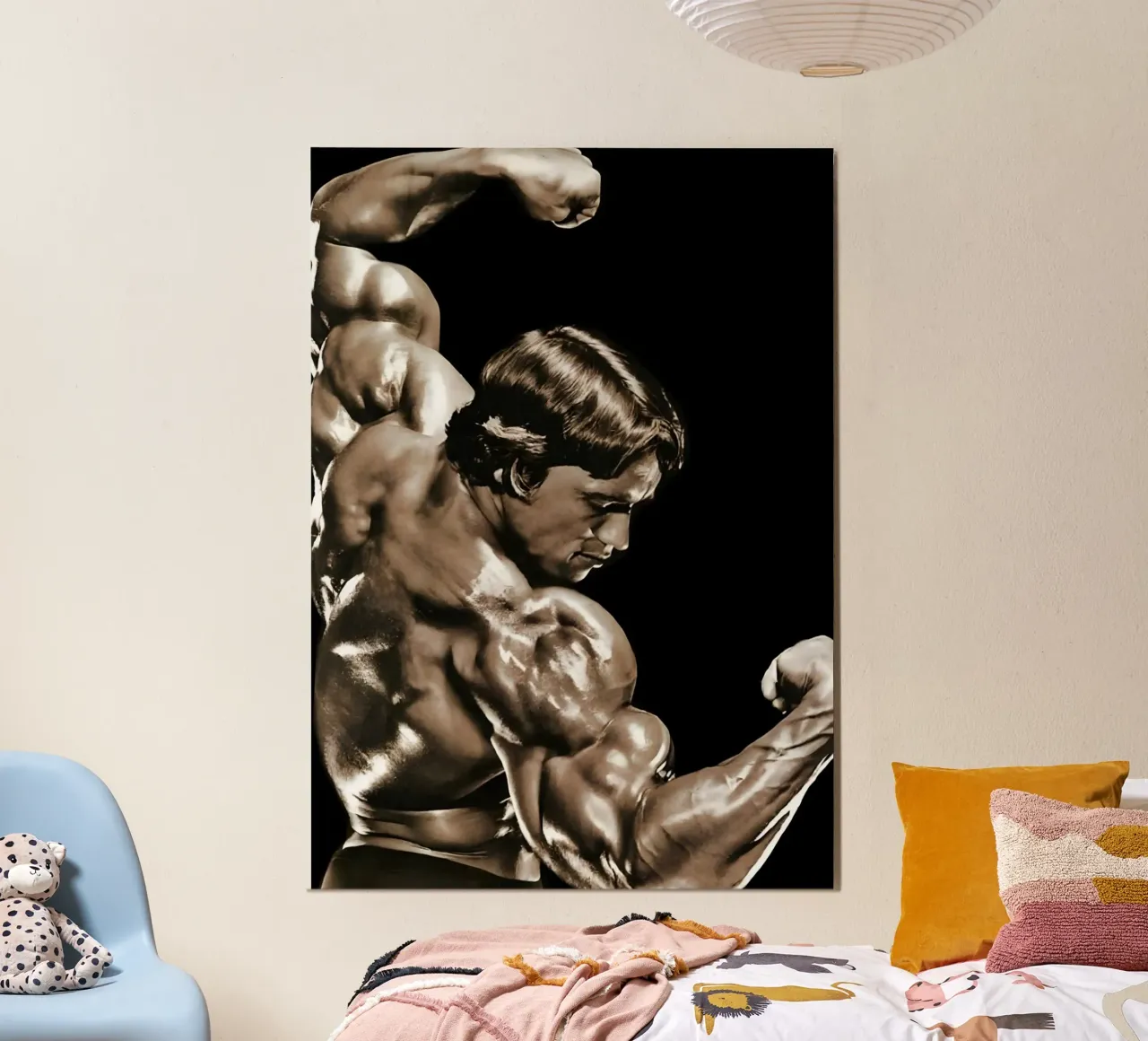 Arnold Schwarzenegger poster da Low poly art