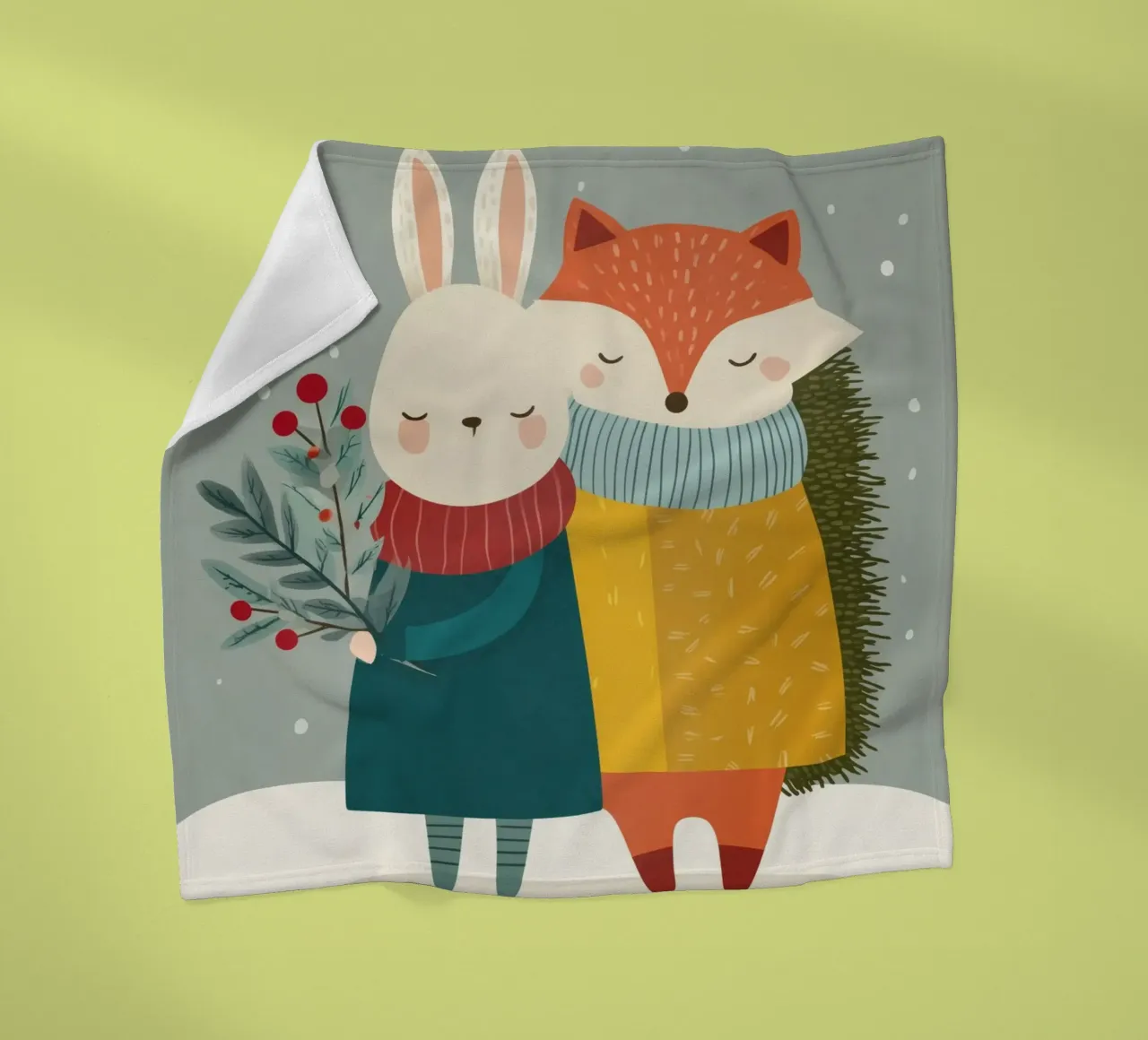 Snowy Hearts coperta in pile da Kiara