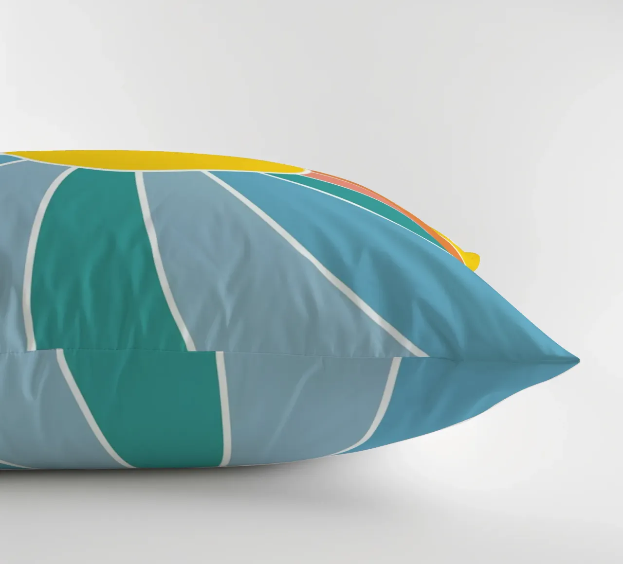 Retro Wavy Sunrays cuscino da pierosvisuals