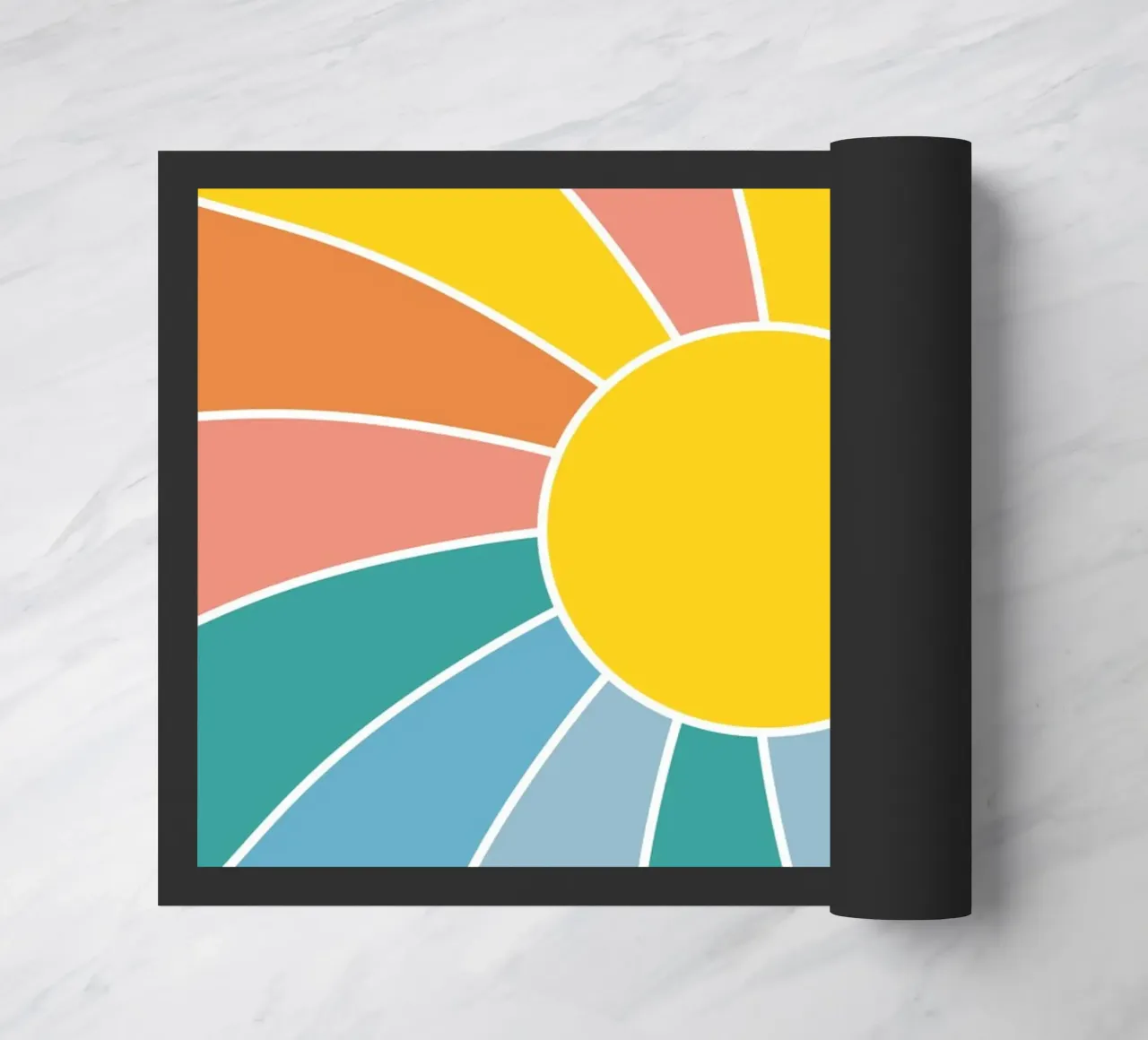 Retro Wavy Sunrays zerbino da pierosvisuals