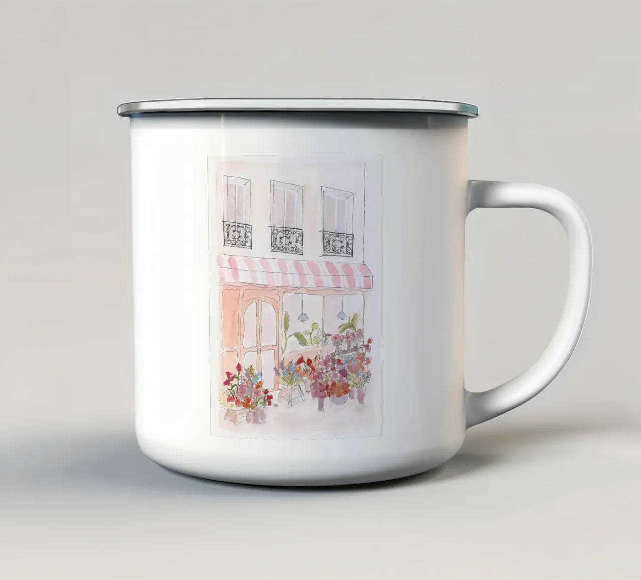 Negozio di fiori tazza in smalto da Katharina Puritscher