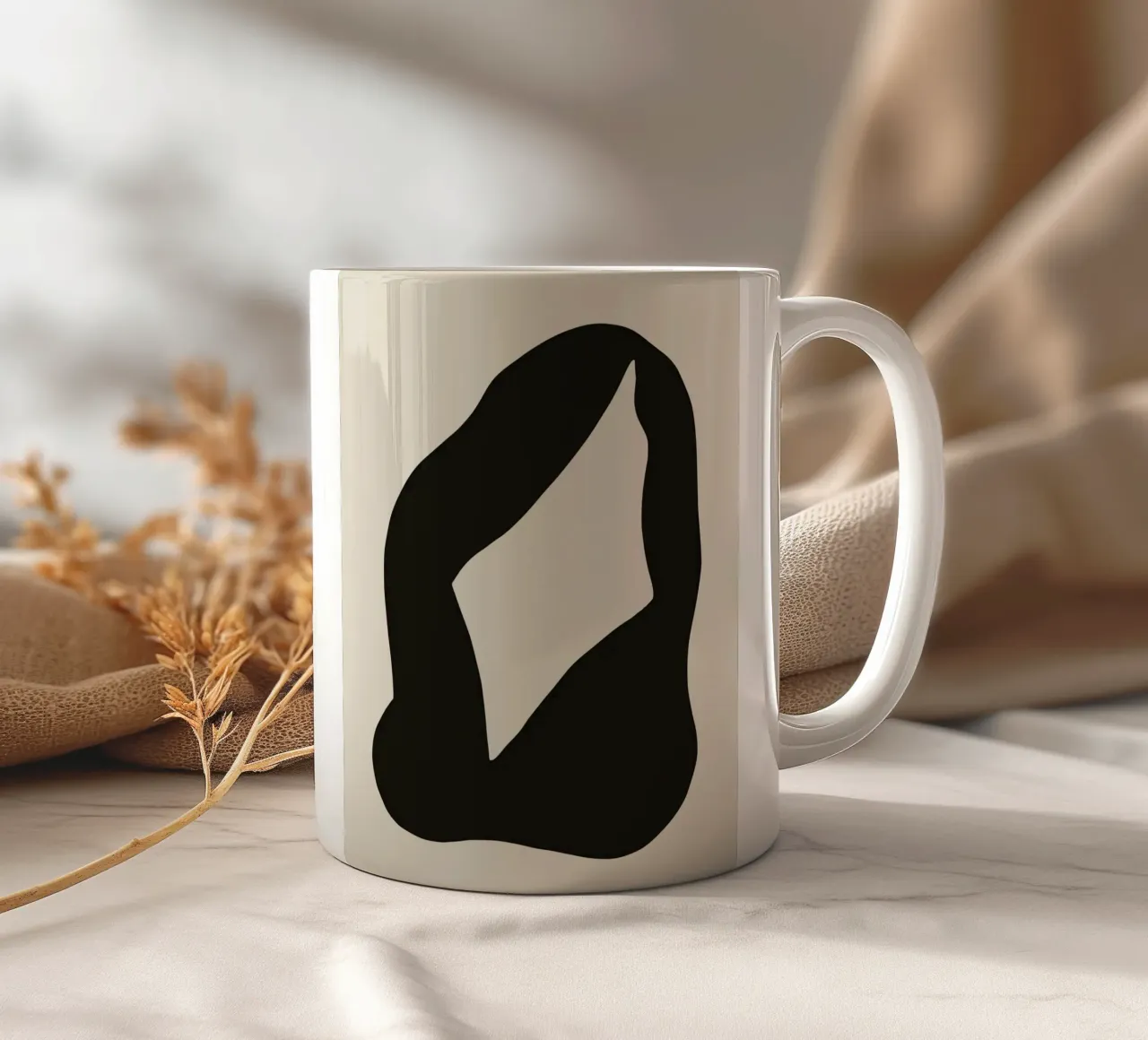 Dark abstract 05 ceramic mug by Little Dean