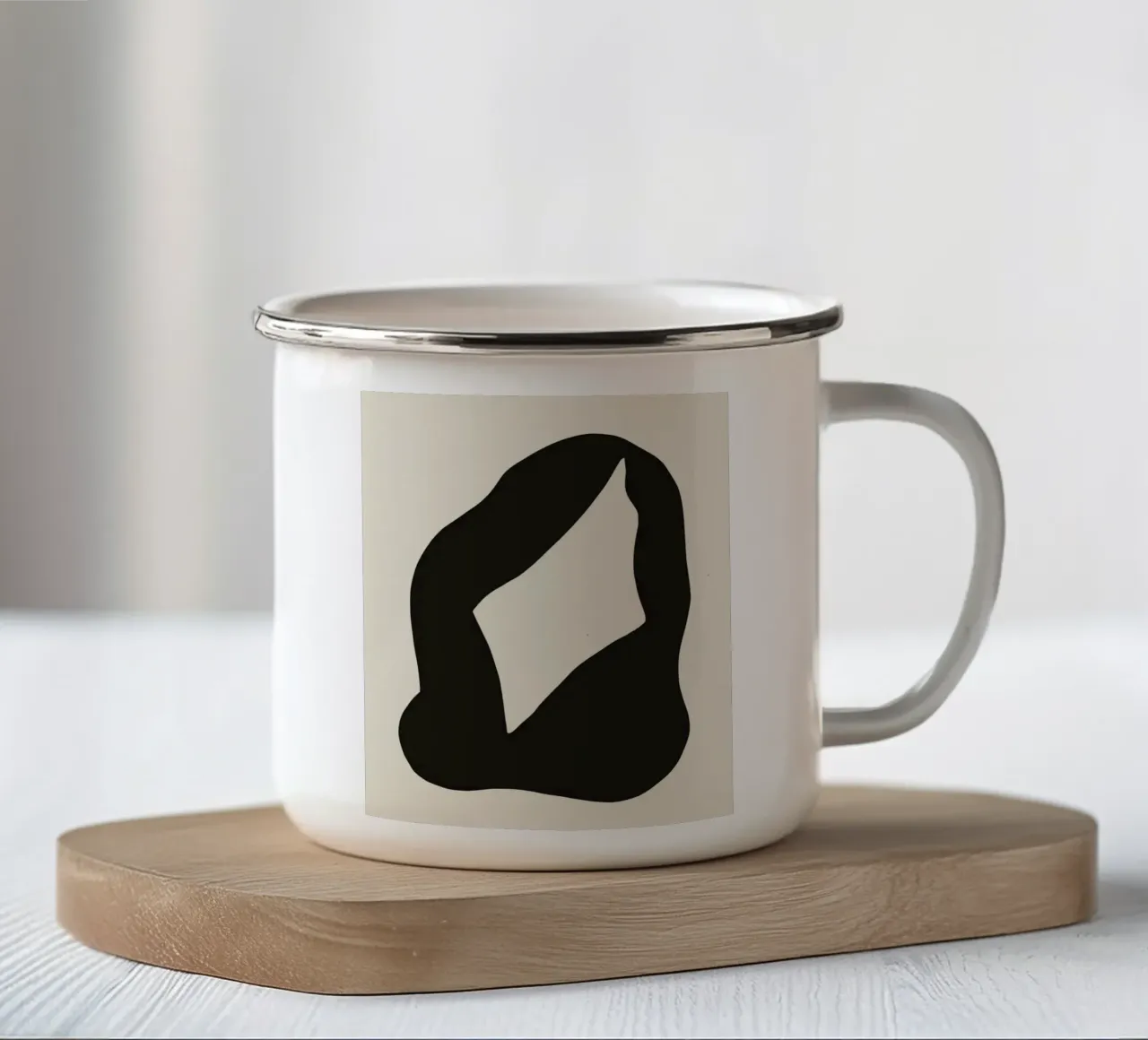 Astratto scuro 05 tazza in smalto da Little Dean
