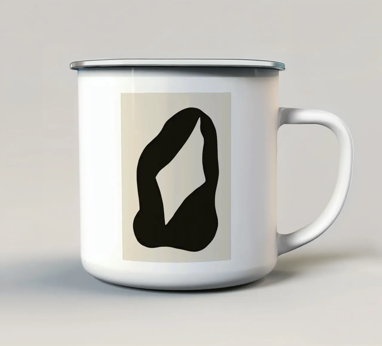 Astratto scuro 05 tazza in smalto da Little Dean
