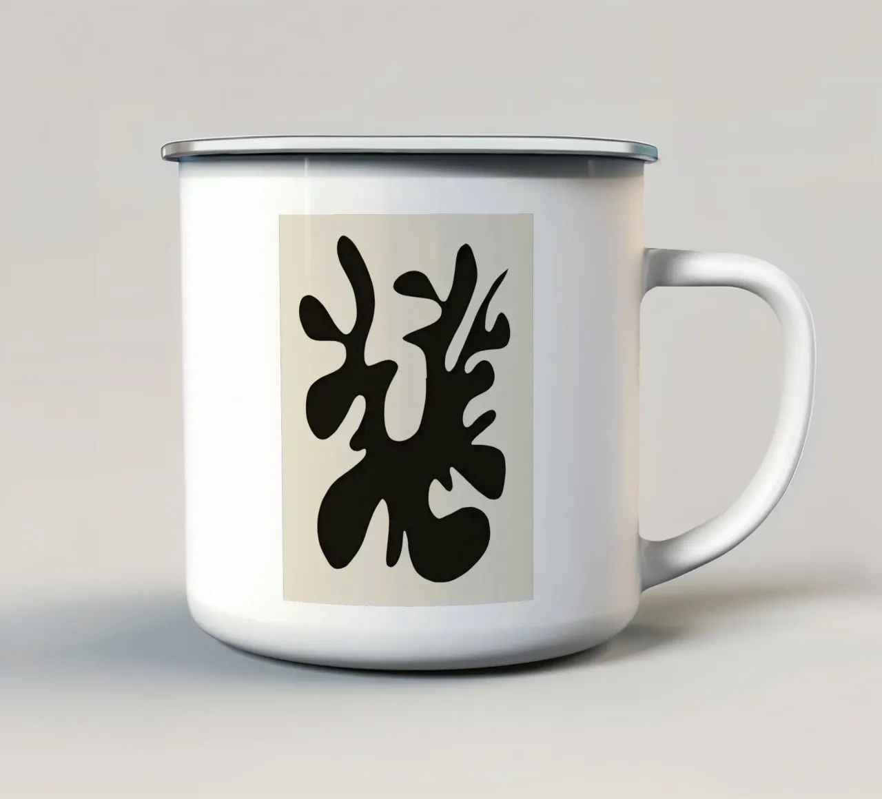 Astratto scuro 06 tazza in smalto da Little Dean