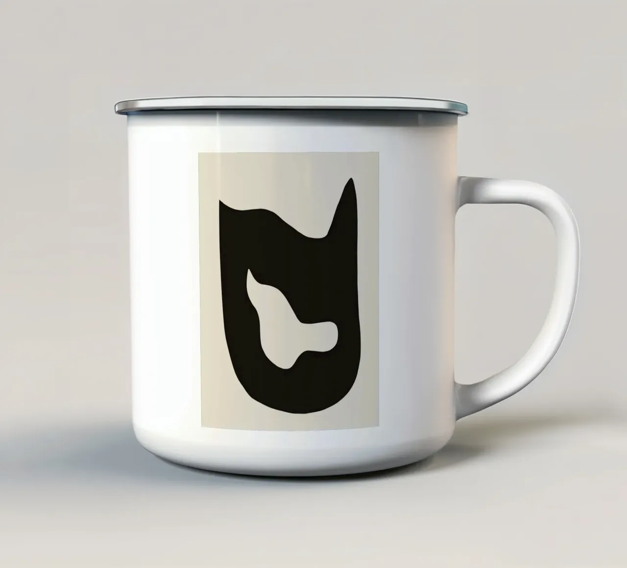 Astratto scuro 07 tazza in smalto da Little Dean
