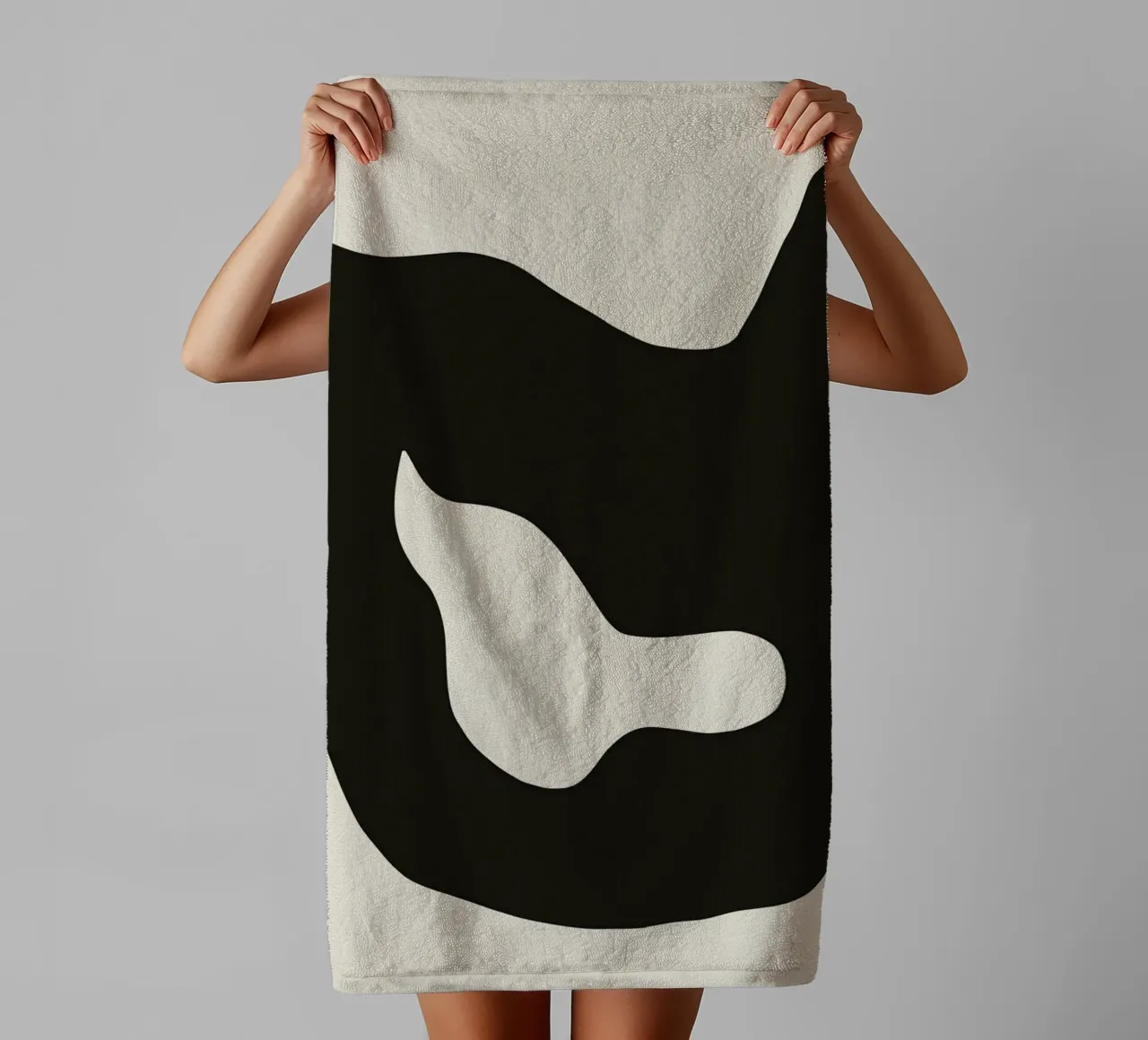 Dark abstract 07 towel by Little Dean