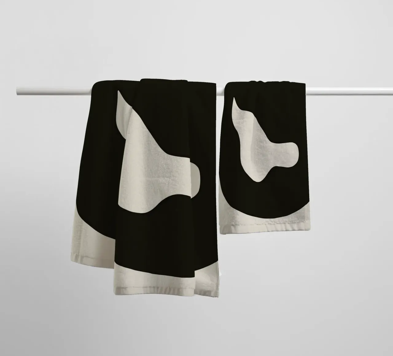 Dark abstract 07 towel by Little Dean
