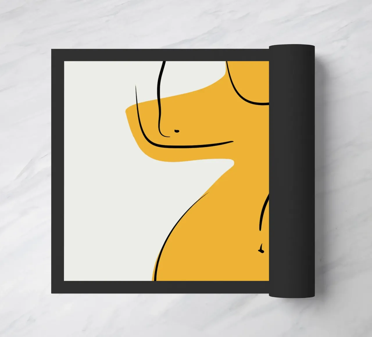 Giallo e nudo 04 zerbino da Little Dean
