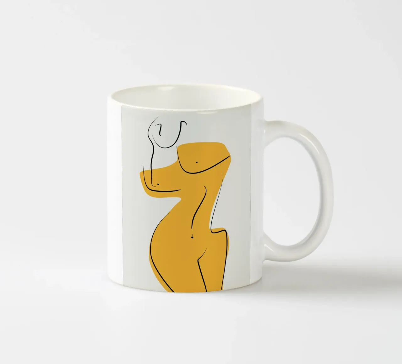 Giallo e nudo 04 tazza in ceramica da Little Dean