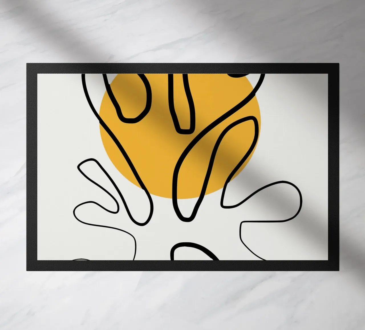 Giallo e linee artistiche 04 zerbino da Little Dean