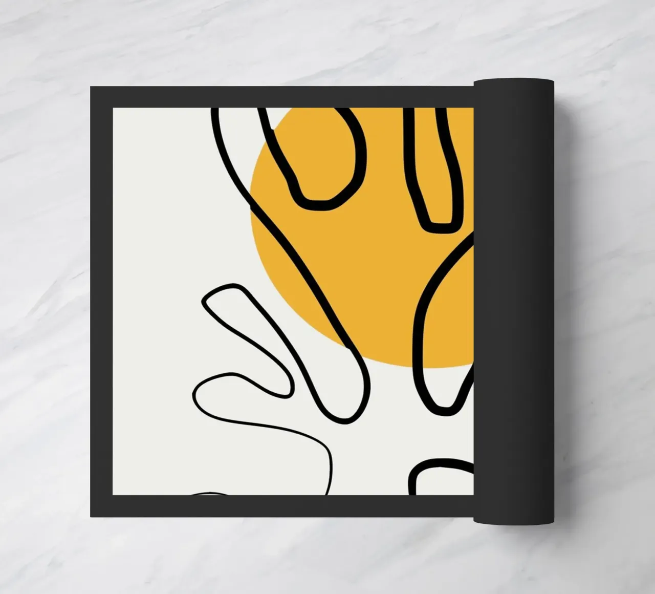 Giallo e linee artistiche 04 zerbino da Little Dean