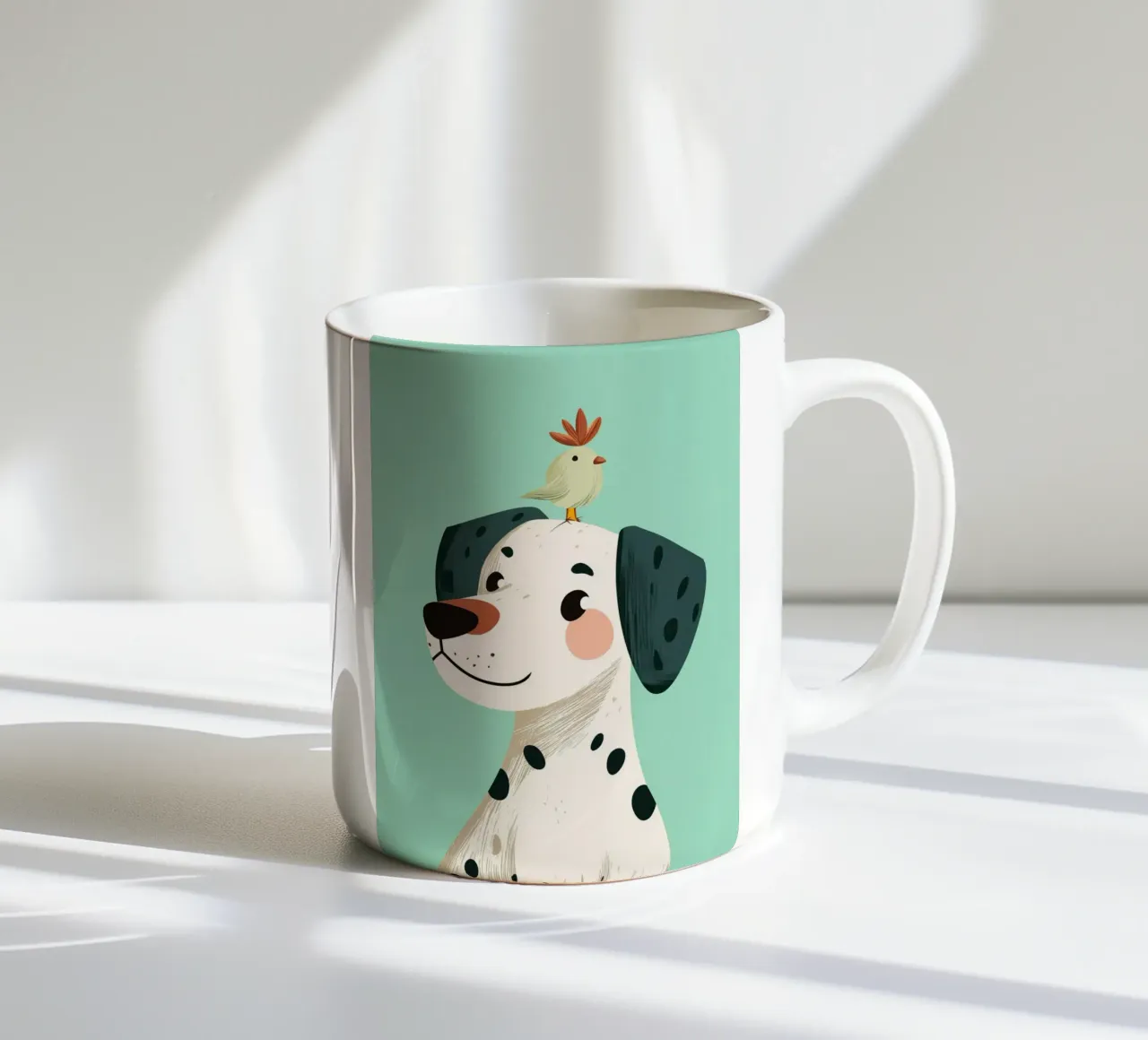 The Gentle Giant and the Tiny Friend tazza in ceramica da Kiara