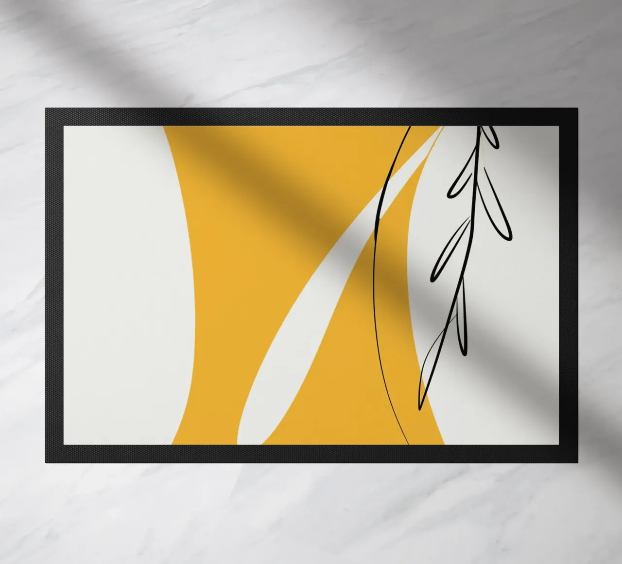 Giallo e linee artistiche 05 zerbino da Little Dean