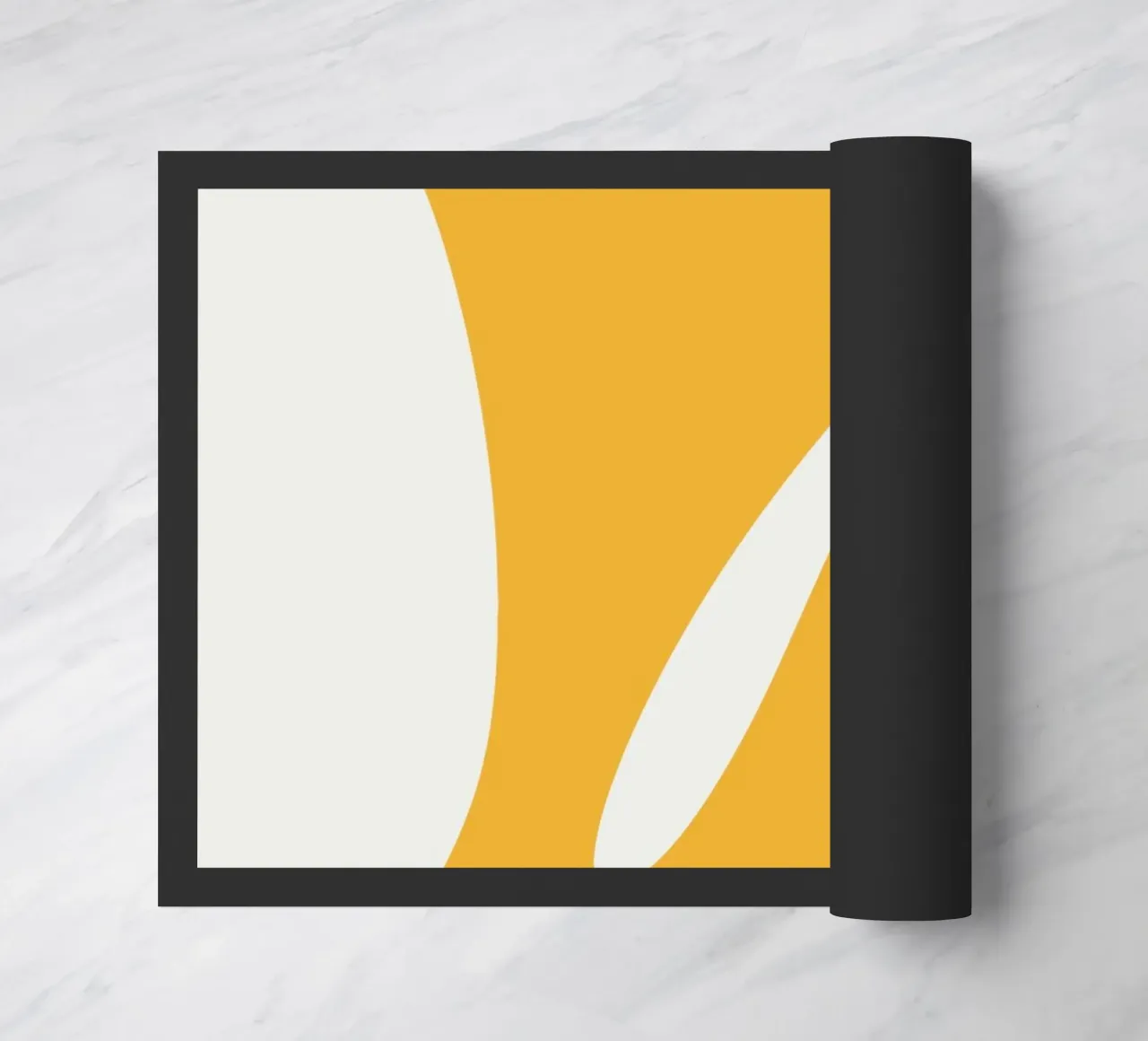Giallo e linee artistiche 05 zerbino da Little Dean