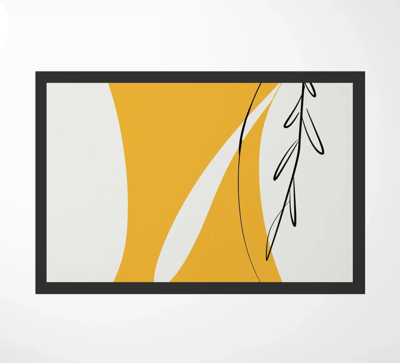 Giallo e linee artistiche 05 zerbino da Little Dean