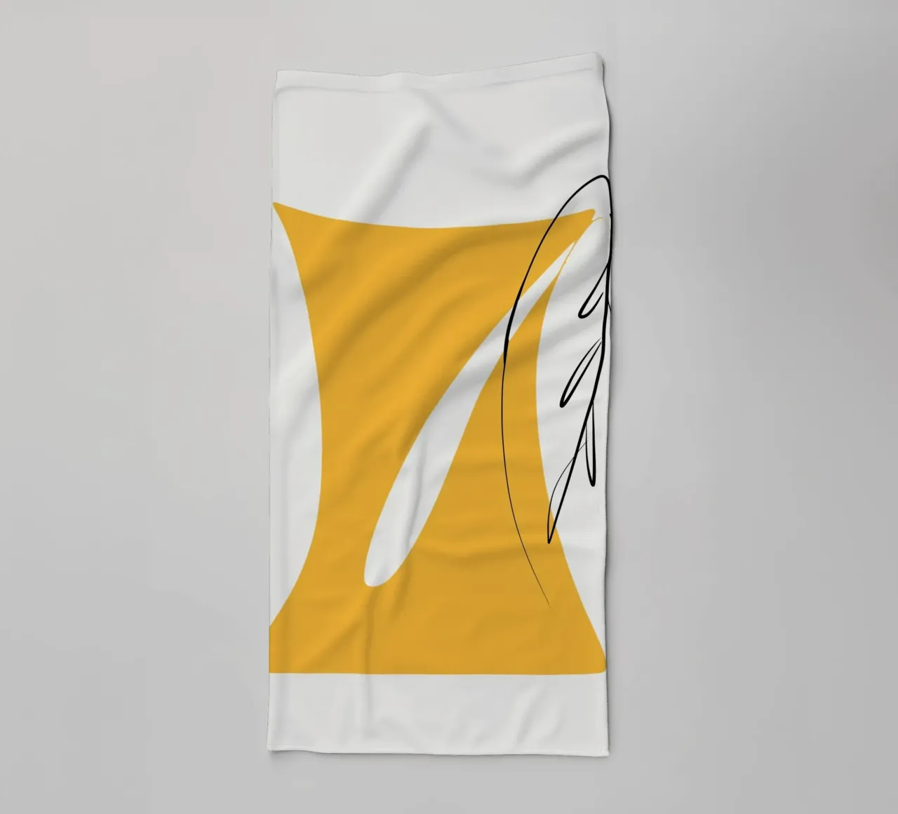 Giallo e linee artistiche 05 asciugamano da bagno da Little Dean