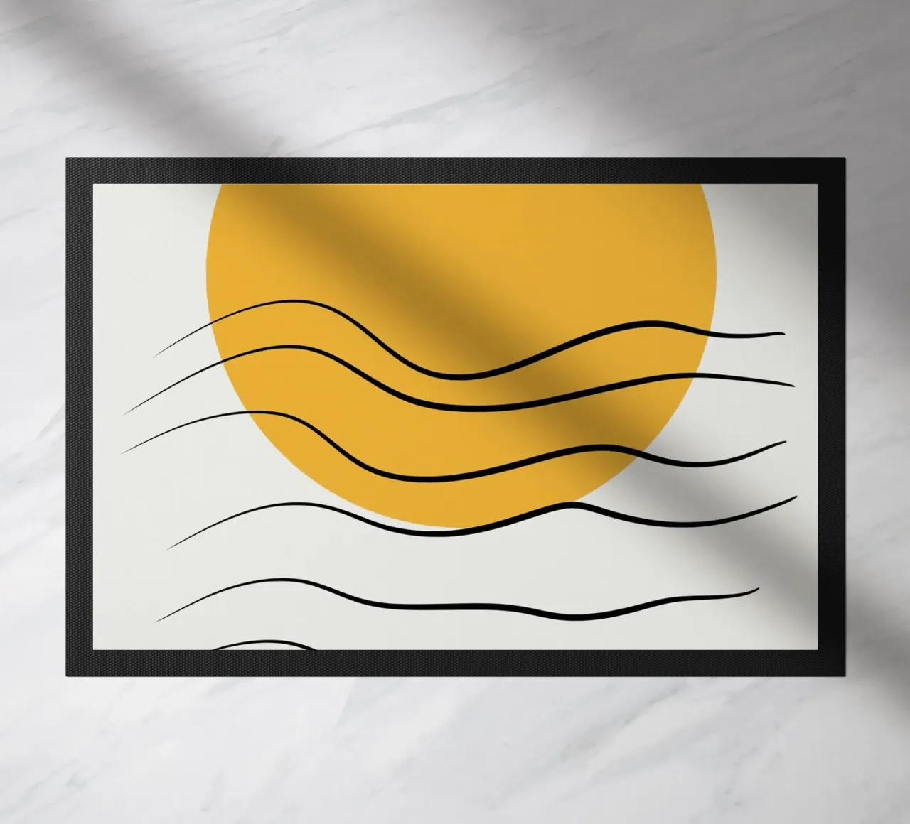 Giallo e linee artistiche 06 zerbino da Little Dean