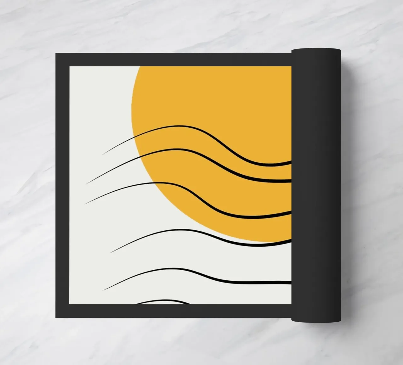 Giallo e linee artistiche 06 zerbino da Little Dean