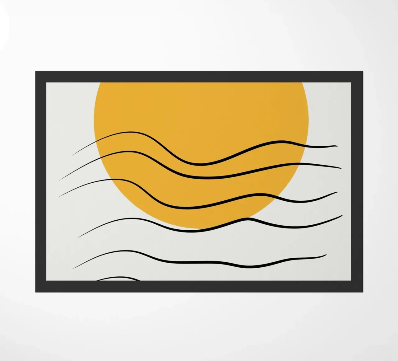 Giallo e linee artistiche 06 zerbino da Little Dean
