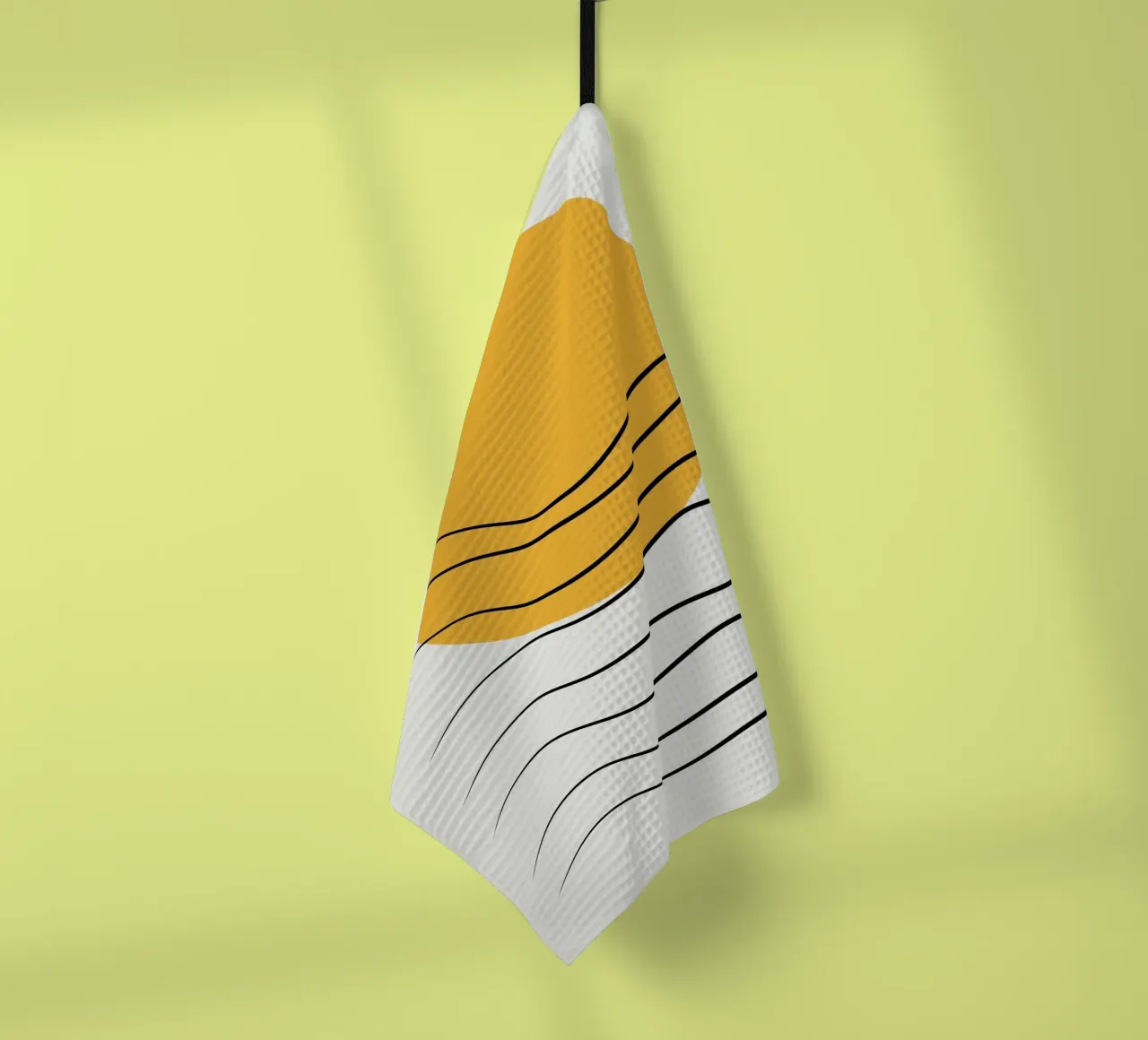 Giallo e linee artistiche 06 canovaccio da cucina da Little Dean