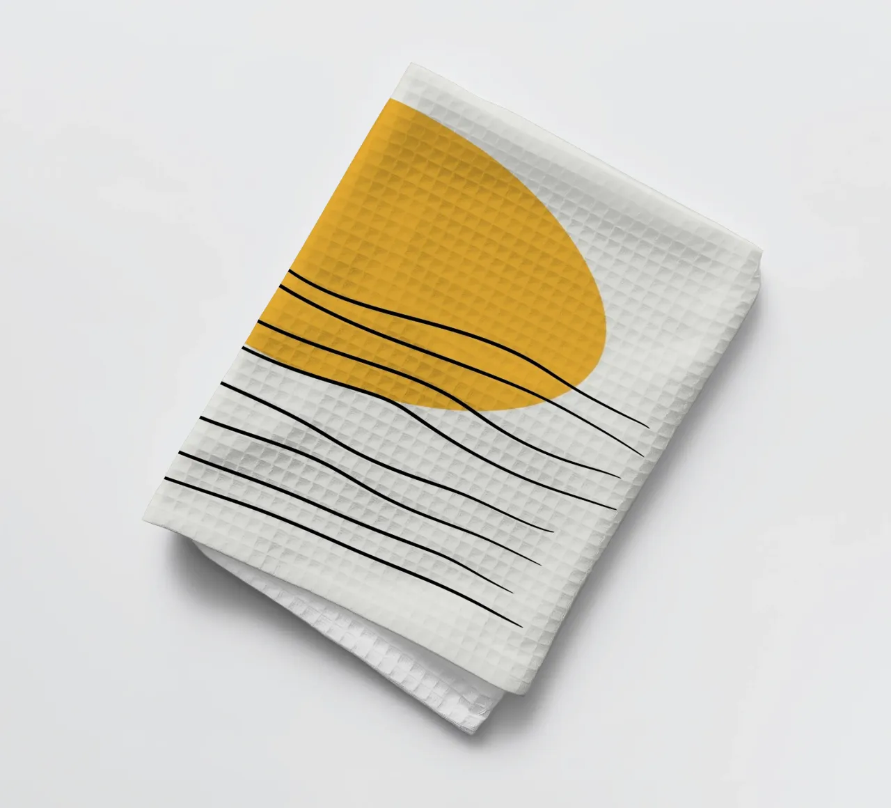 Giallo e linee artistiche 06 canovaccio da cucina da Little Dean