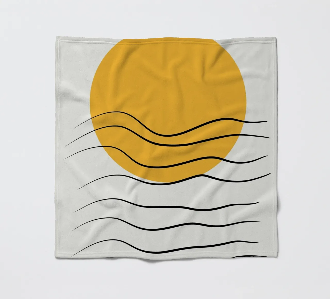 Giallo e linee artistiche 06 coperta in pile da Little Dean