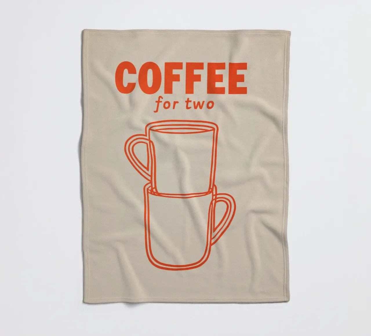 Kaffeepause zu zweit Fleecedecke von Carinaprint