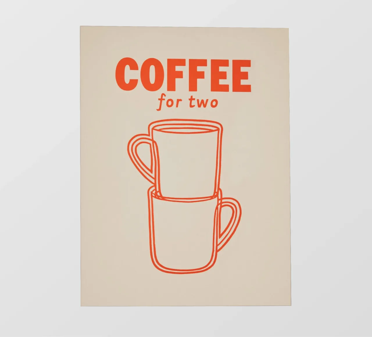 Pausa caffè per due persone telo in pvc da Carinaprint