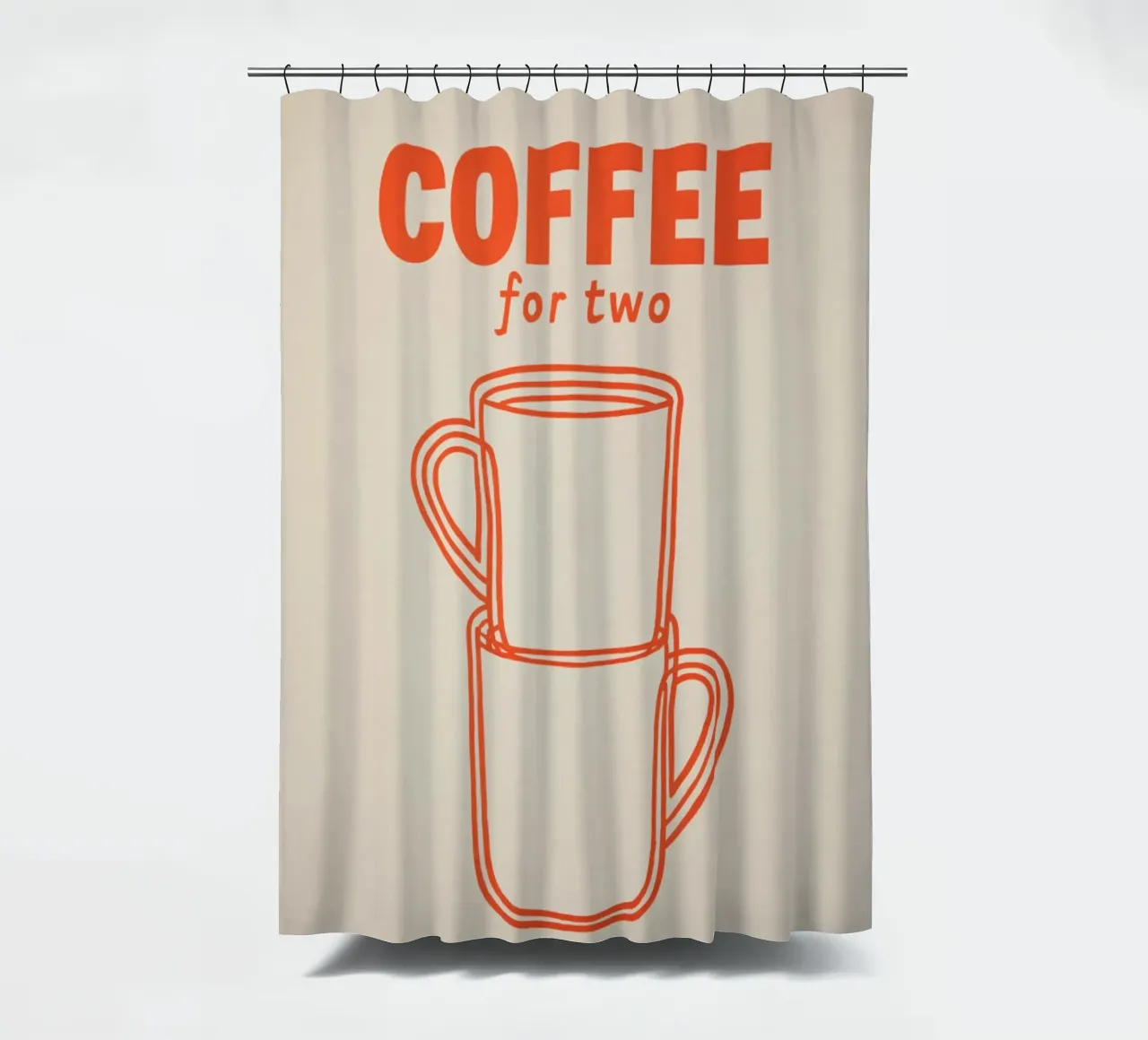 Kaffeepause zu zweit Duschvorhang von Carinaprint