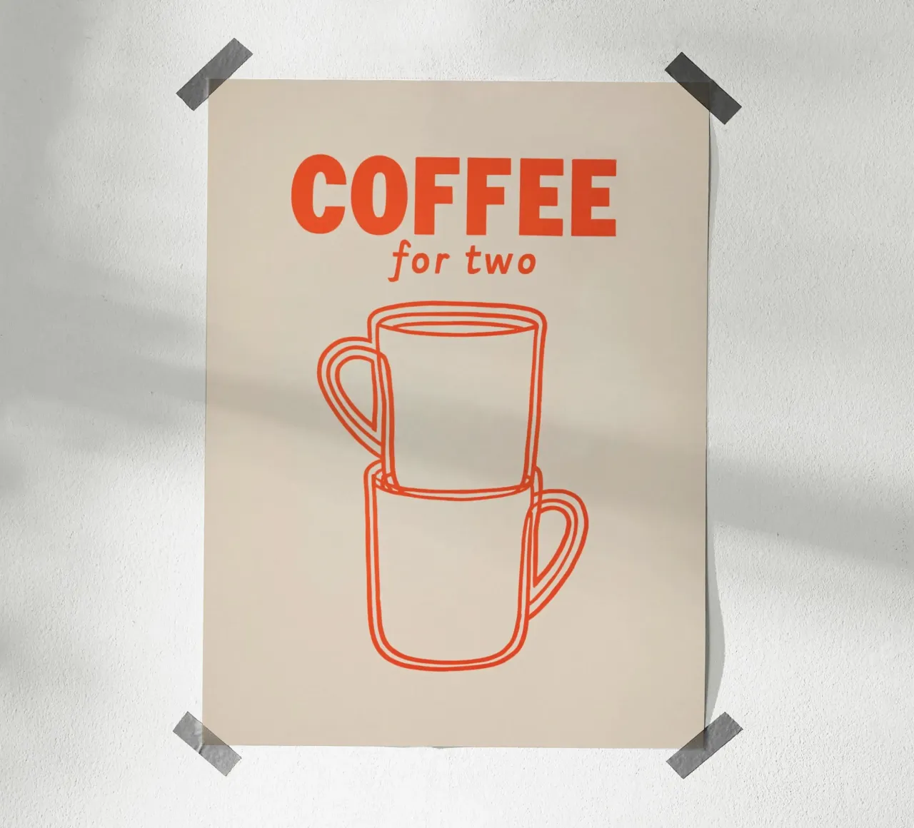 Kaffeepause zu zweit Hahnemühle von Carinaprint